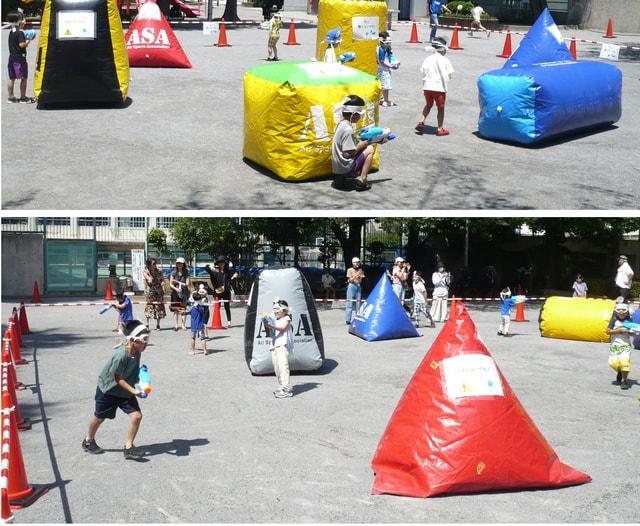 いきいきあじさい祭セール　ちびっこ水鉄砲サバイバルゲーム