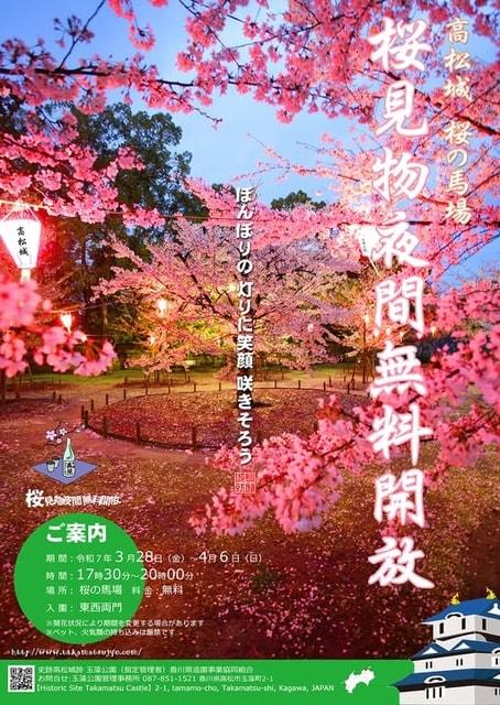 高松城 桜の馬場 桜見物夜間無料開放